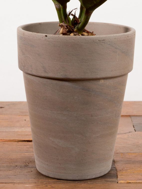 Marbled Black Clay Planter