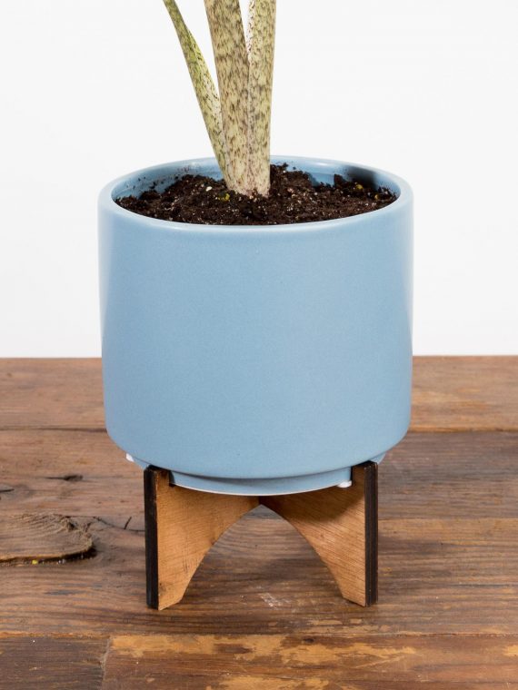 Denim Cylinder Planter With Stand