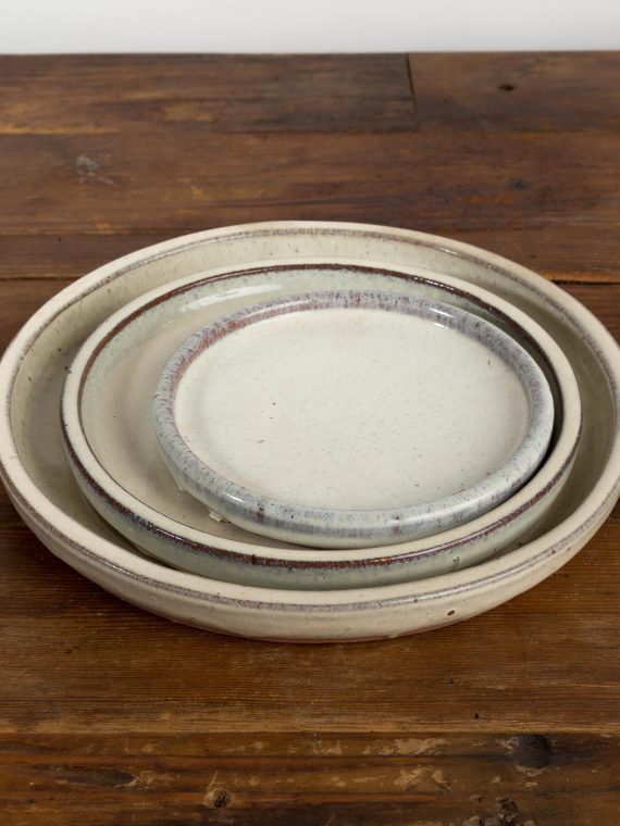 Ceramic Saucer – Rustic Cream Dish